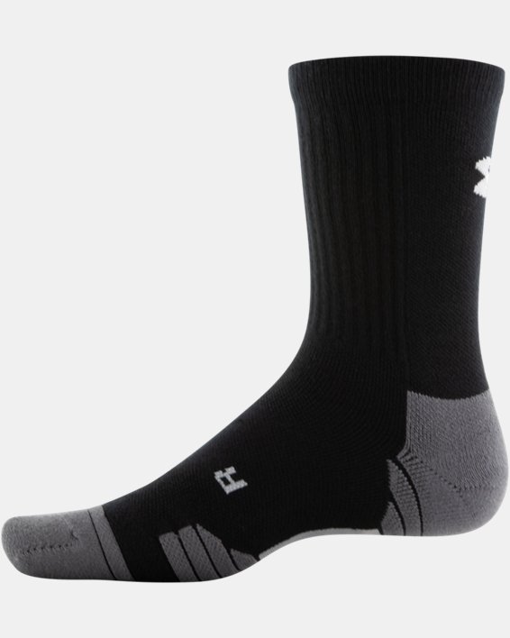 Unisex UA Team Crew Socks, Black, pdpMainDesktop image number 1